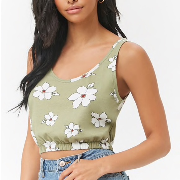 Tops | Forever 2 Floral Print Crop Top 